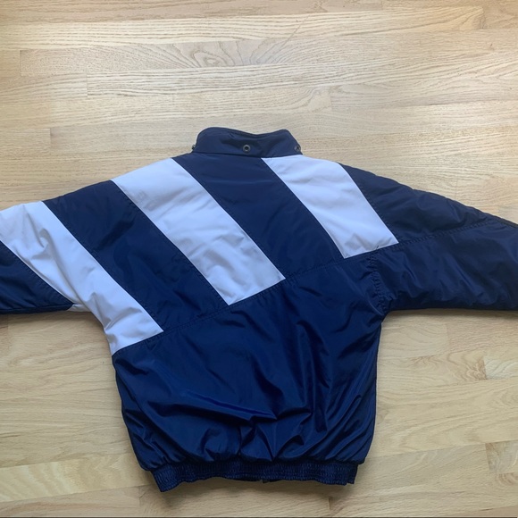 vintage 90’s Adidas bomber jacket coat blue white sz Large / Medium mens - Picture 12 of 12